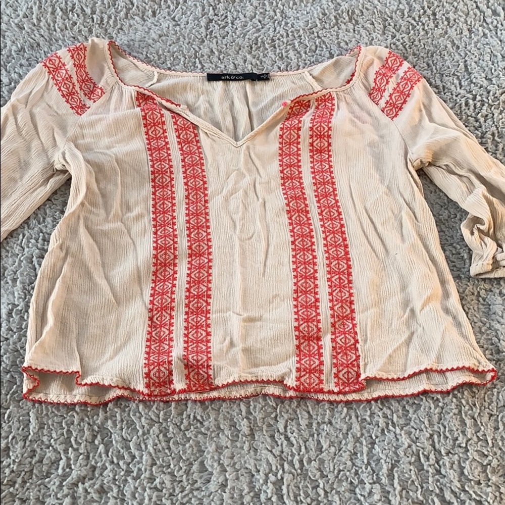 Tan & Pink Dress Shirt